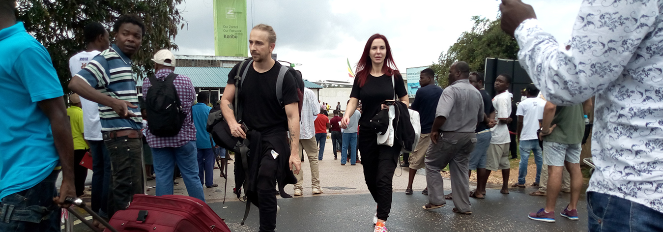 Arrival at the airport